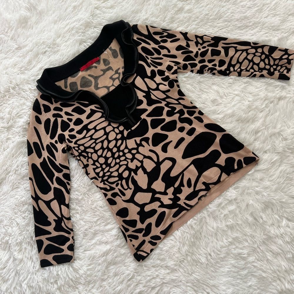 Cyrus Women Animal Print Top Sweater Size Small